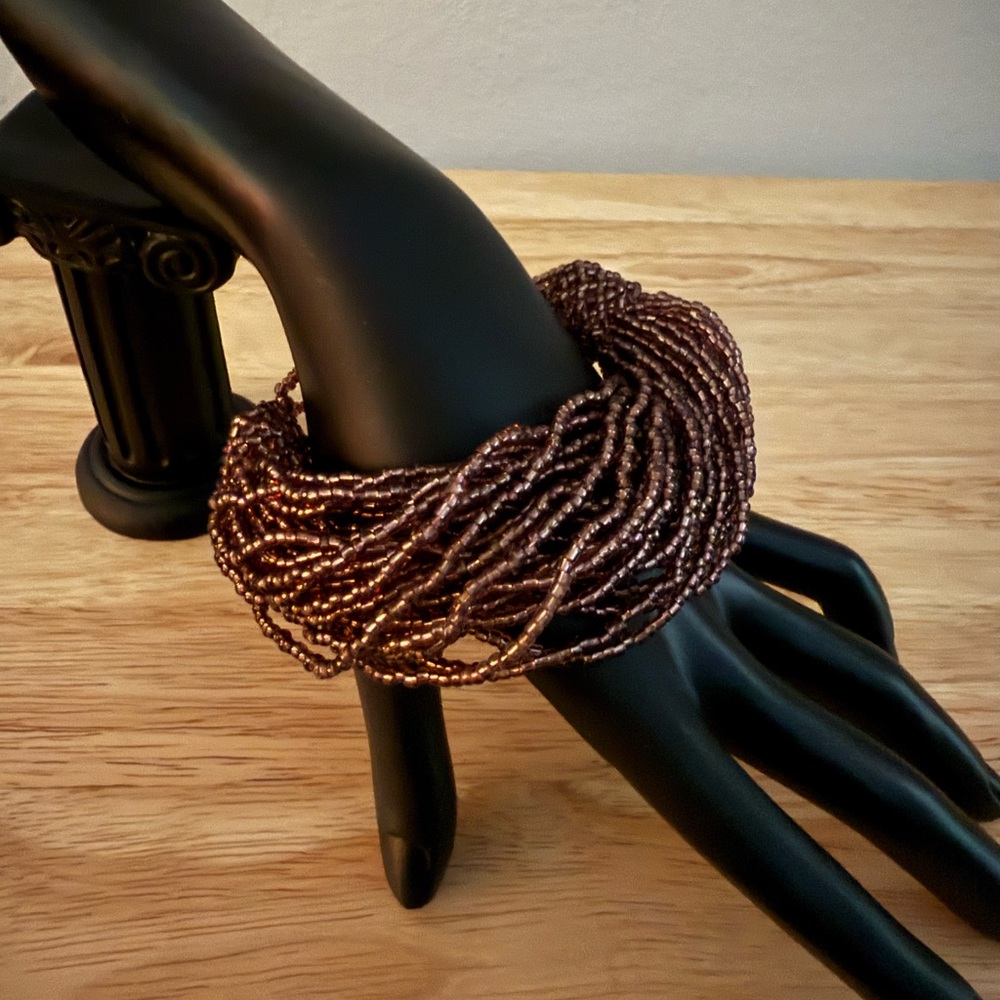 Elegant Brown Beaded Bracelet